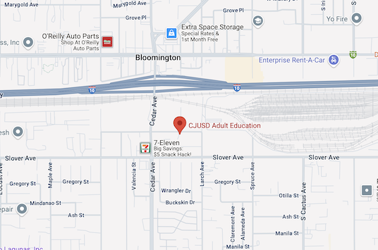 Bloomington, CA Map