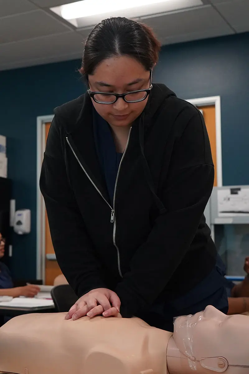 CalRegional Medical Student Practicing CPR